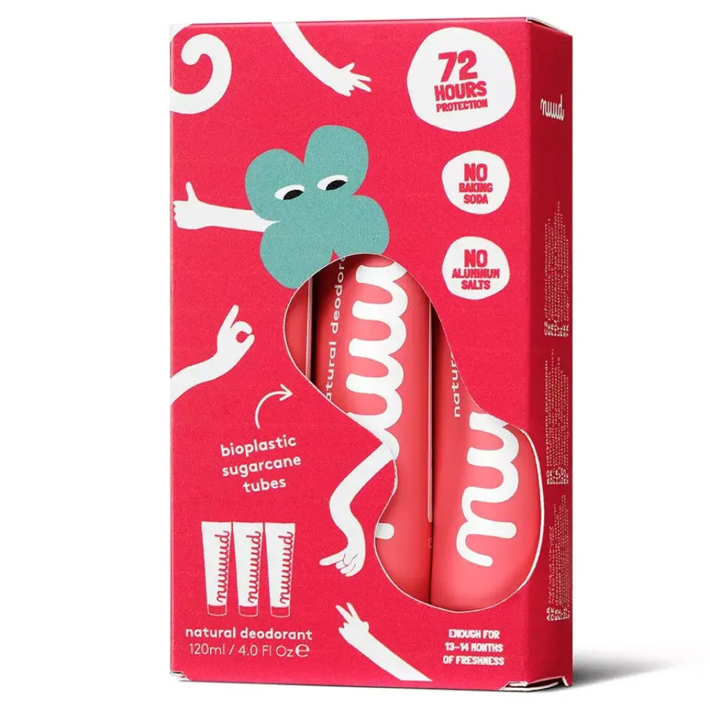 xXL Pack | Natürliches Deodorant | 3 x 40 ml | nuud | V Welt