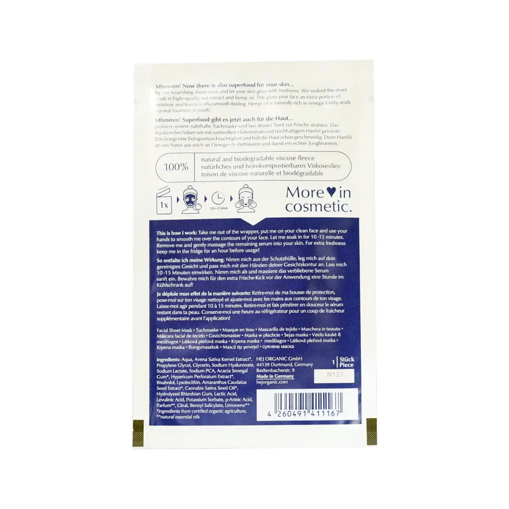 The Ultra Hydrator Superfood | Beruhigende Gesichtsmaske | hej Organic | V Welt