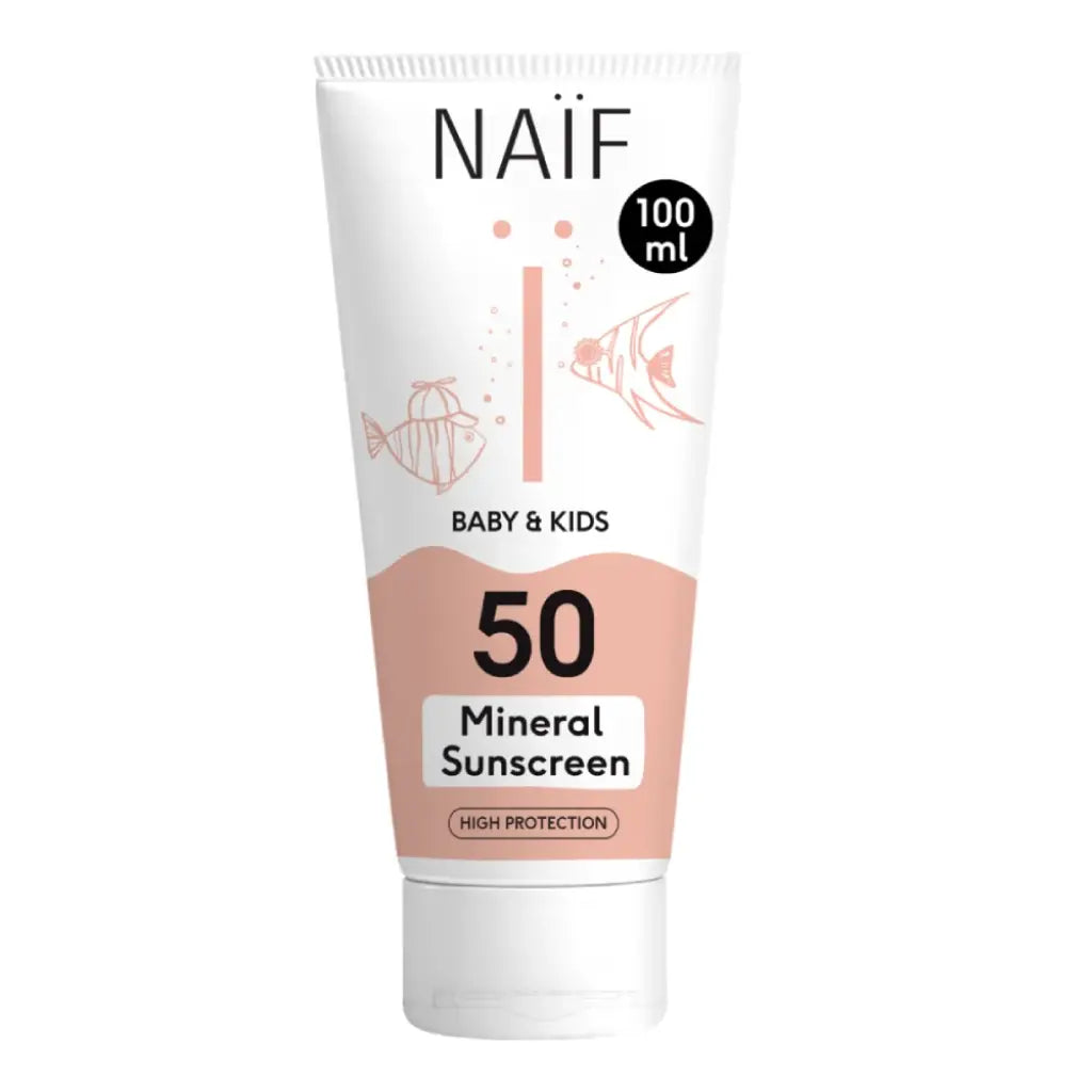 Mineralische Sonnenschutzcreme Babys & Kinder SPF50 | 100 ml | Naïf | V Welt