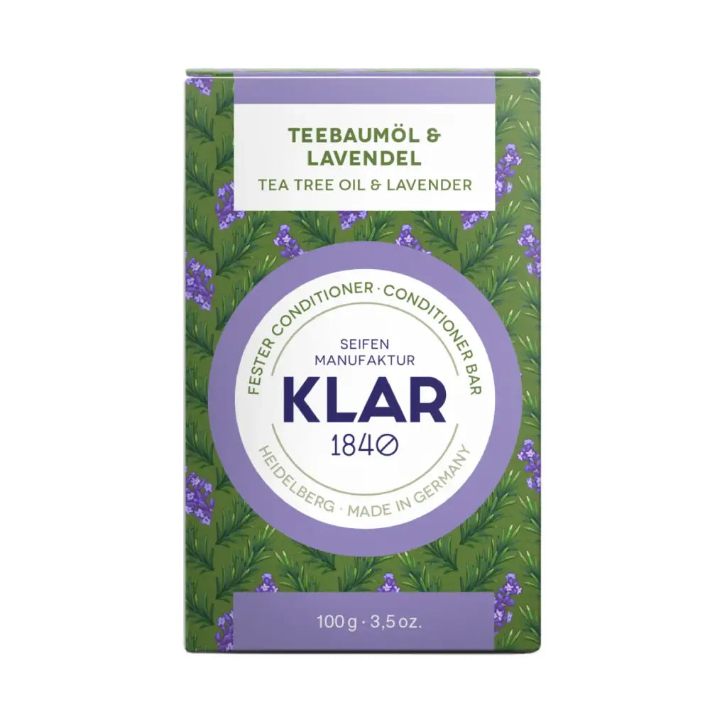 Teebaumöl & Lavendel Fester Spülung | 100 gr | Klar Seifen | V Welt