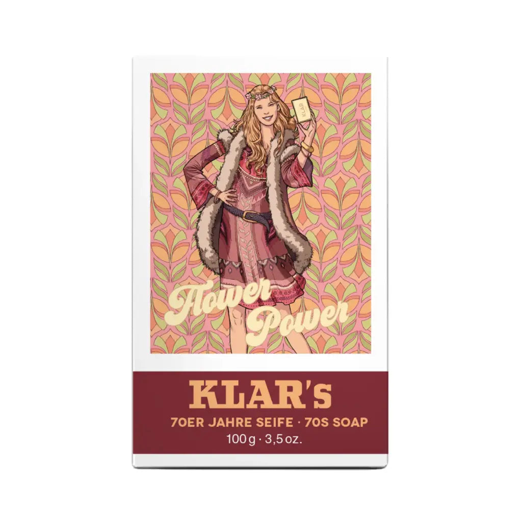 70er Retro Seife Flower Power | 100 gr | Klar Seifen | V Welt