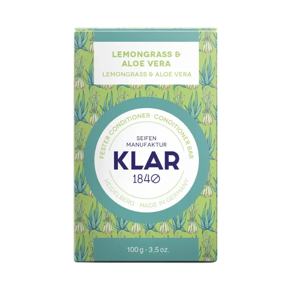 Zitronengras & Aloe Vera Fester Spülung | 100 gr | Klar Seifen | V Welt