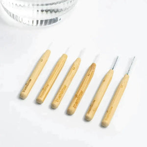 Interdentalbürsten aus Bambus mit Schutzkappe | 2 (0.50 mm) | 6 Stück | truemorrow | V Welt