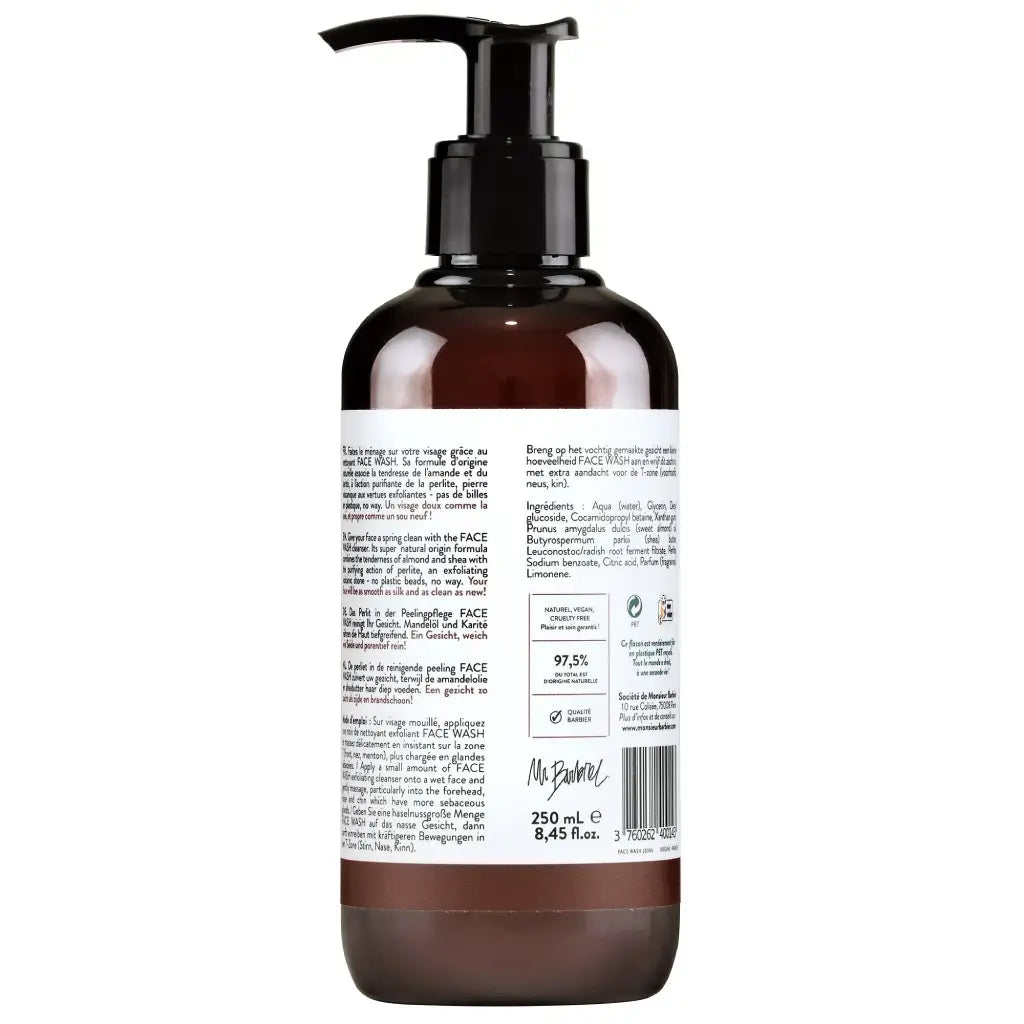 Face Wash | Reinigendes Peelinggel Männer | 250 mL | Monsieur BARBIER | V Welt