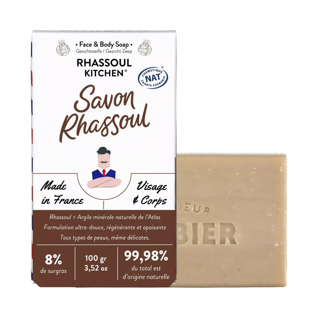 Rhassoul Kitchen | Gesichts- & Körperseife | 100g | Monsieur BARBIER | V Welt