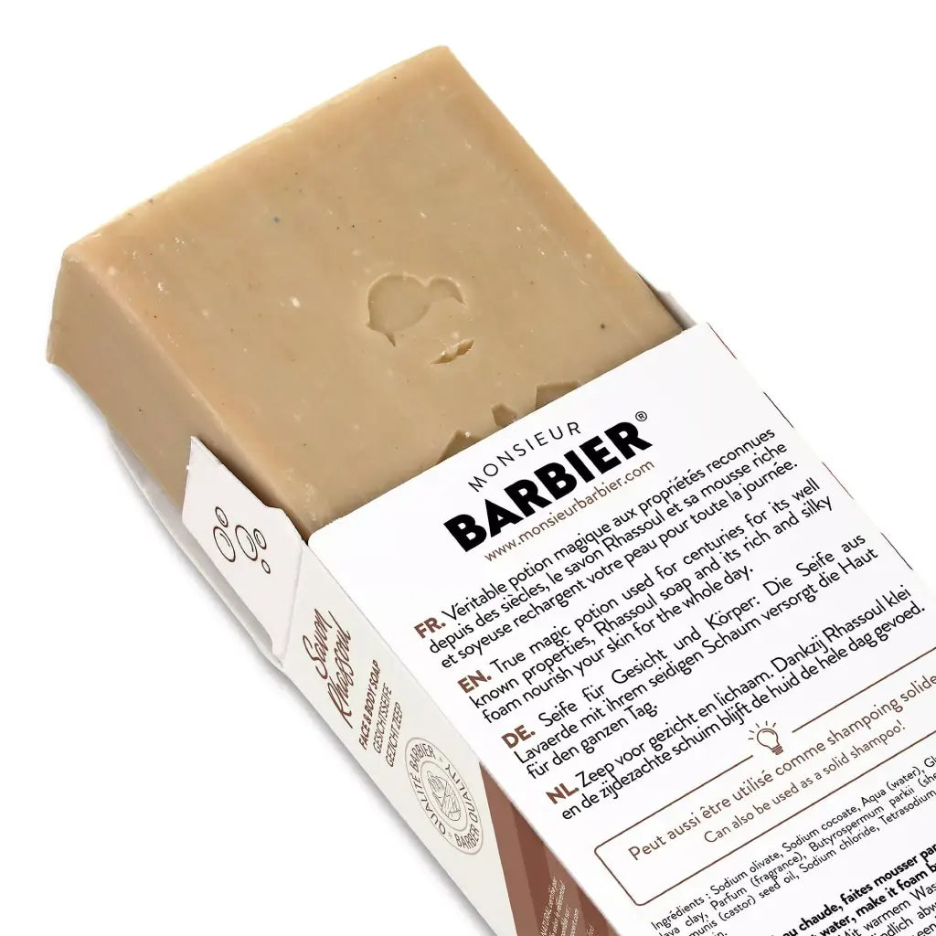 Rhassoul Kitchen | Gesichts- & Körperseife | 100g | Monsieur BARBIER | V Welt