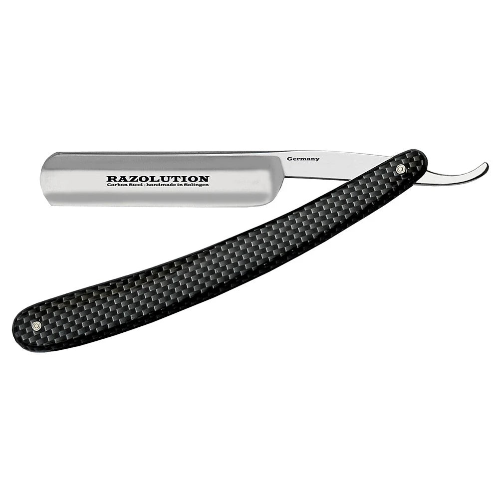 Rasiermesser 5/8" | Carbon Look | Carbonstahl | Razolution | V Welt