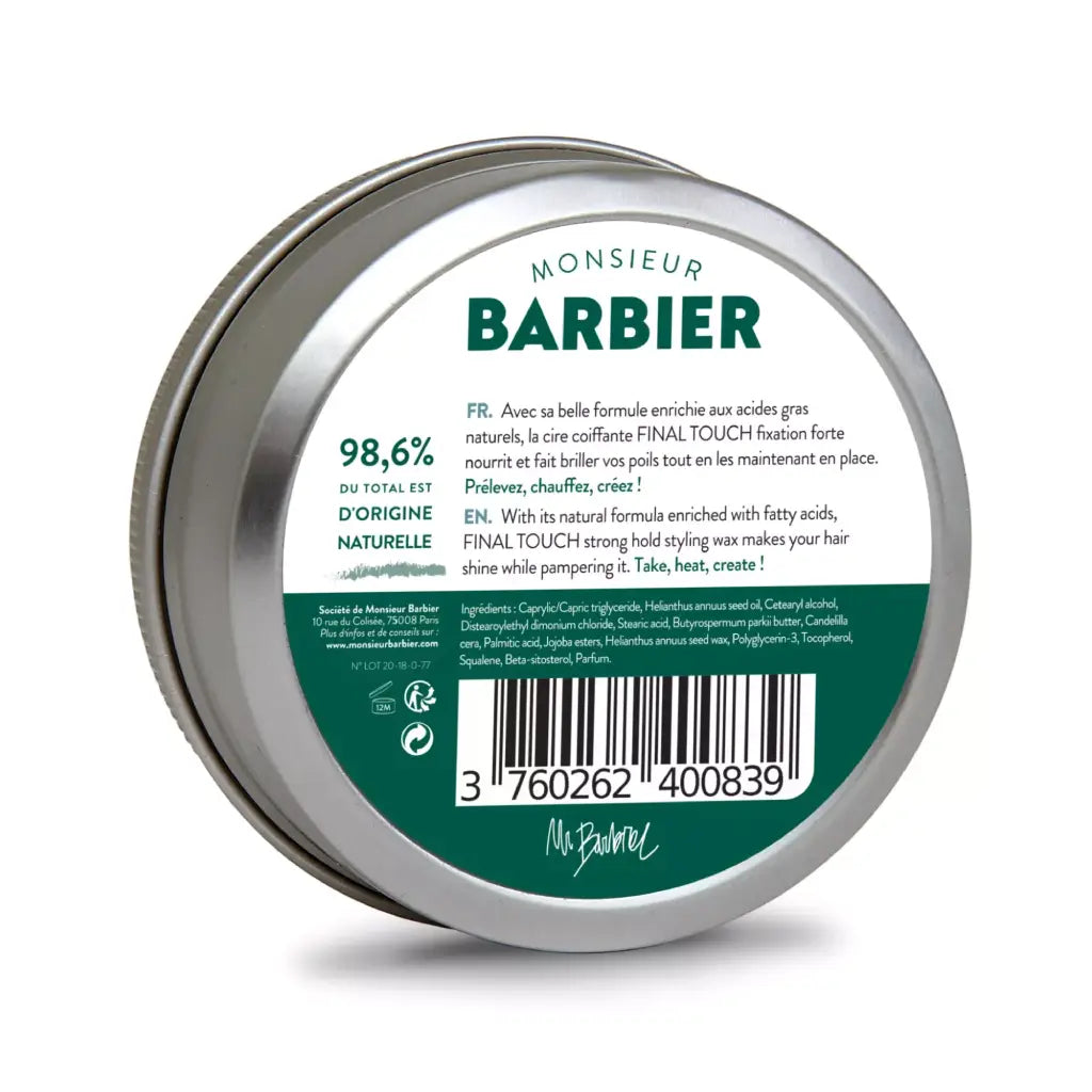 Final Touch | Natürliches Haar- & Bartwachs | 75 mL | Monsieur BARBIER | V Welt