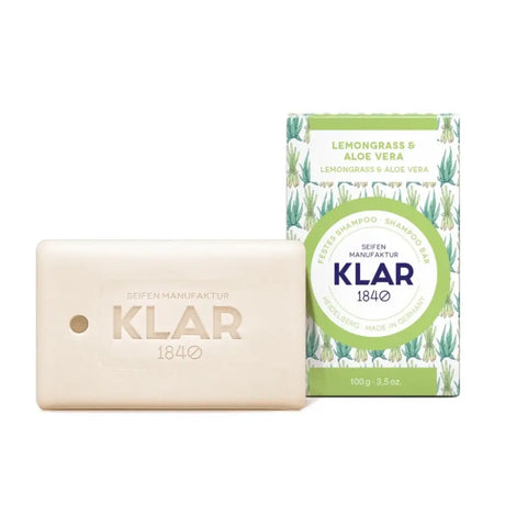 Lemongrass & Aloe Vera Festes Shampoo | 100 gr | Klar Seifen | V Welt