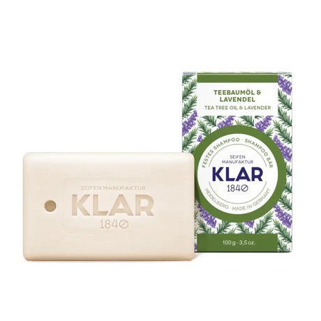 Teebaumöl & Lavendel Festes Shampoo | 100 gr | Klar Seifen | V Welt