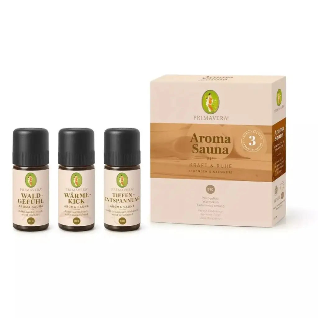 Set Aroma Sauna Kraft & Ruhe | 3 x 10 ml | Primavera | V Welt
