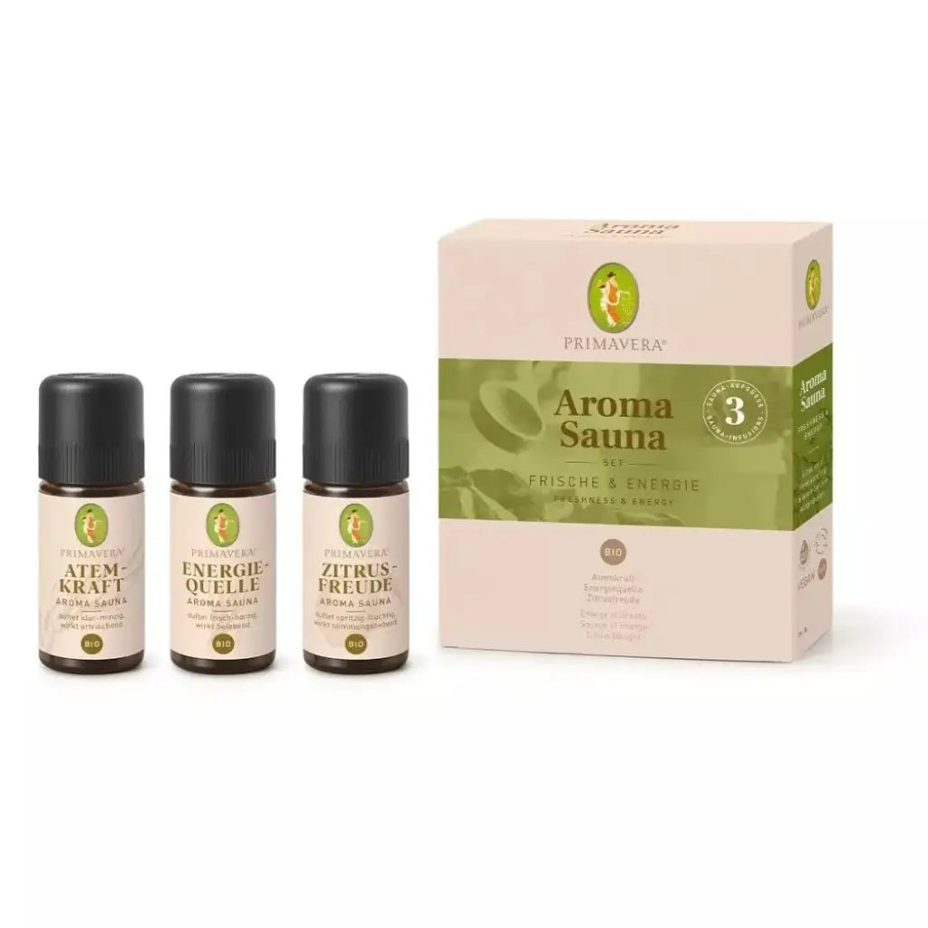 Set Aroma Sauna Frische & Energie | 3 x 10 ml | Primavera | V Welt