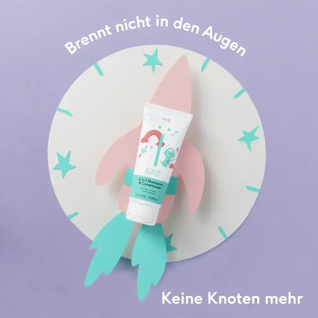 2-in-1 Shampoo & Spülung für Kinder | 200 ml | Naïf | V Welt
