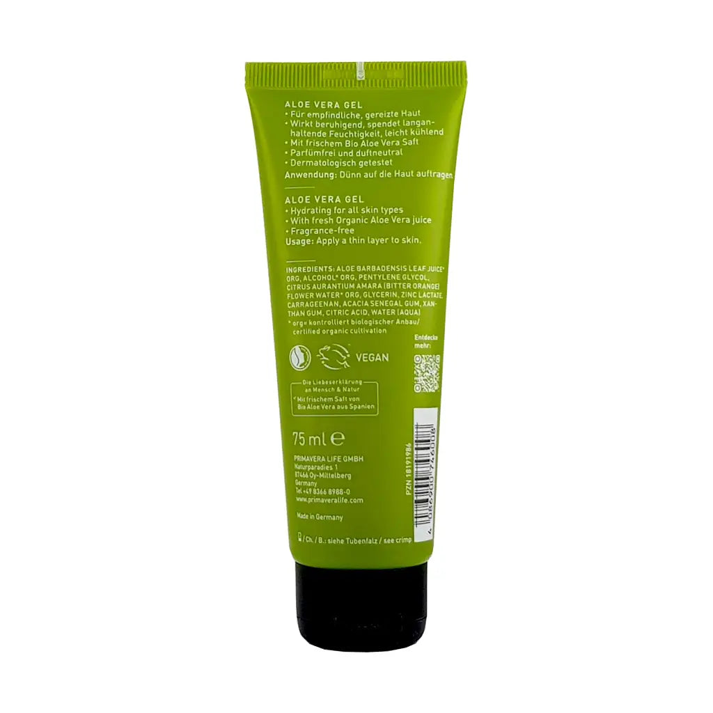 Aloe Vera Gel Bio | 75 ml | Primavera | V Welt
