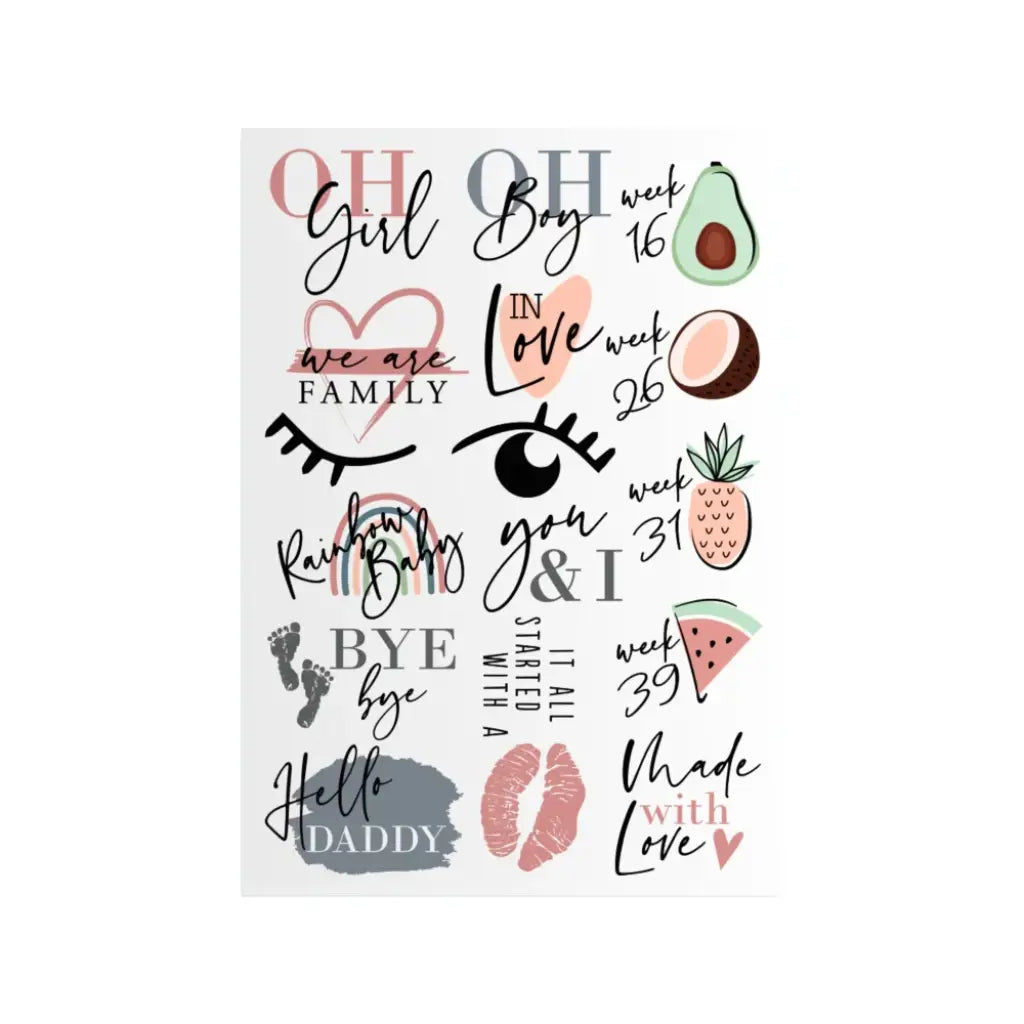 Coloured Belly Tattoos | Klebetattoos für den Babybauch | Mommy SPA | V WELT