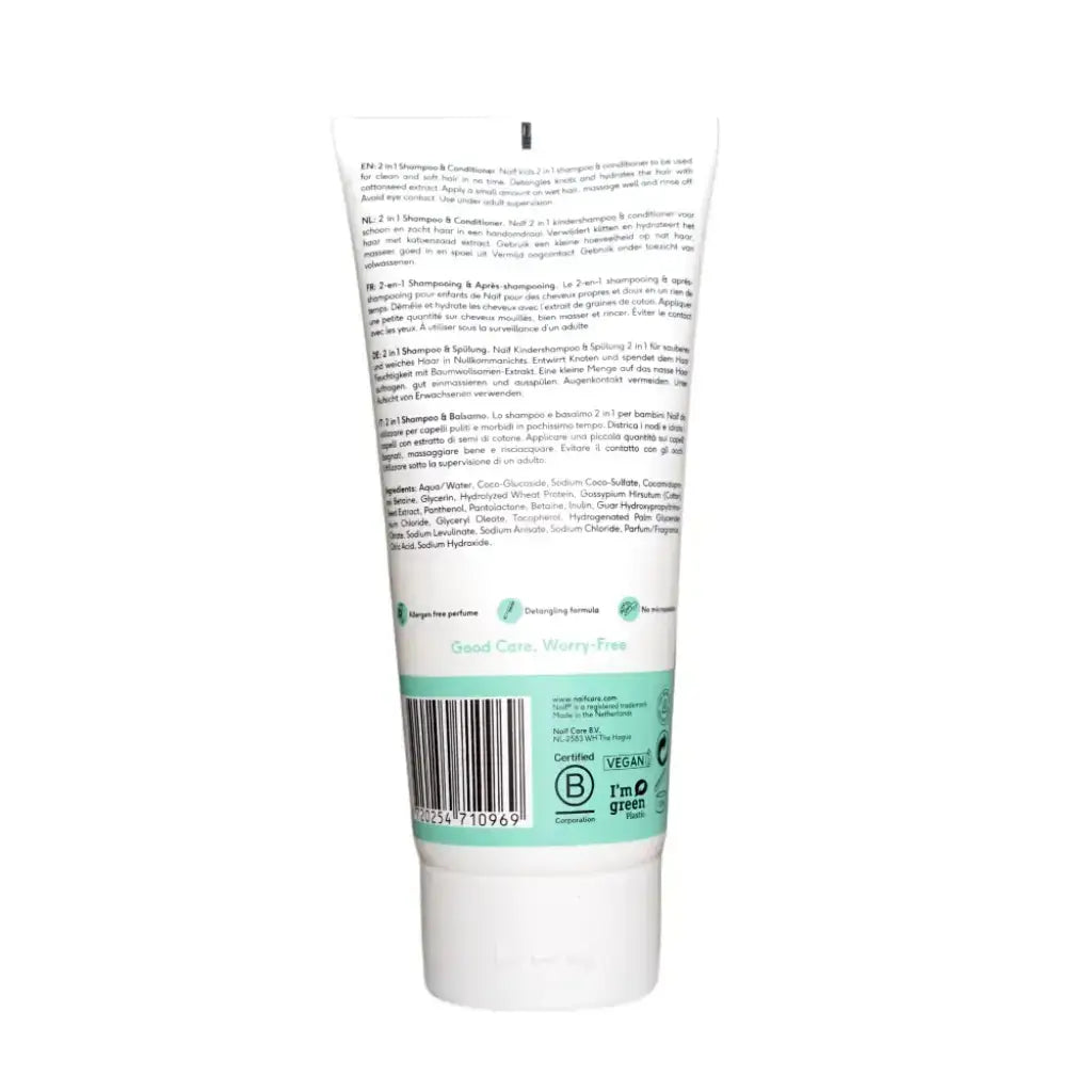 2-in-1 Shampoo & Spülung für Kinder | 200 ml | Naïf | V Welt
