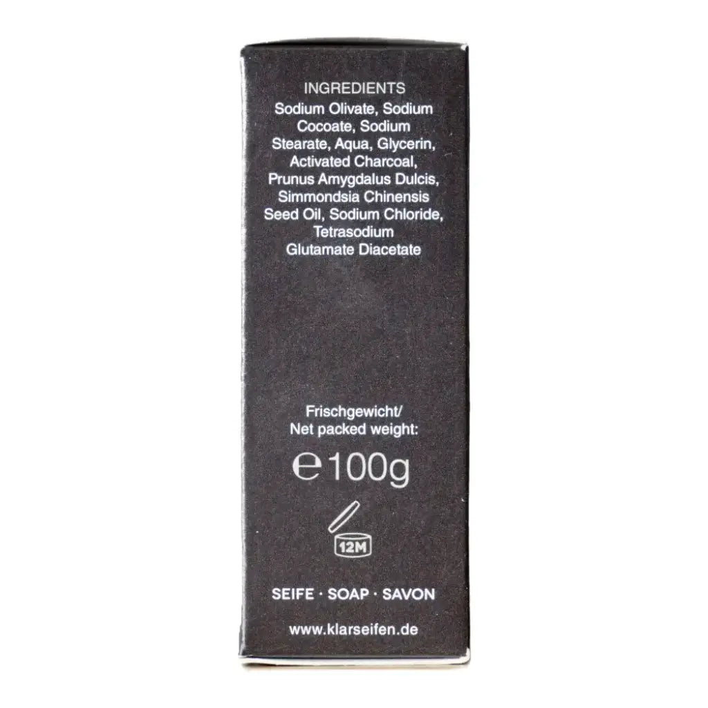 Aktivkohleseife | 100 gr | Klar Seifen | V Welt