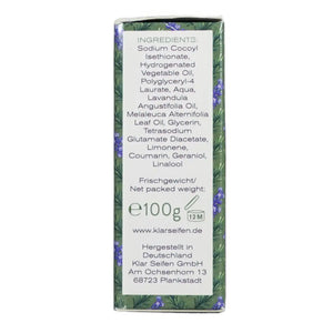 Teebaumöl & Lavendel Fester Spülung | 100 gr | Klar Seifen | V Welt
