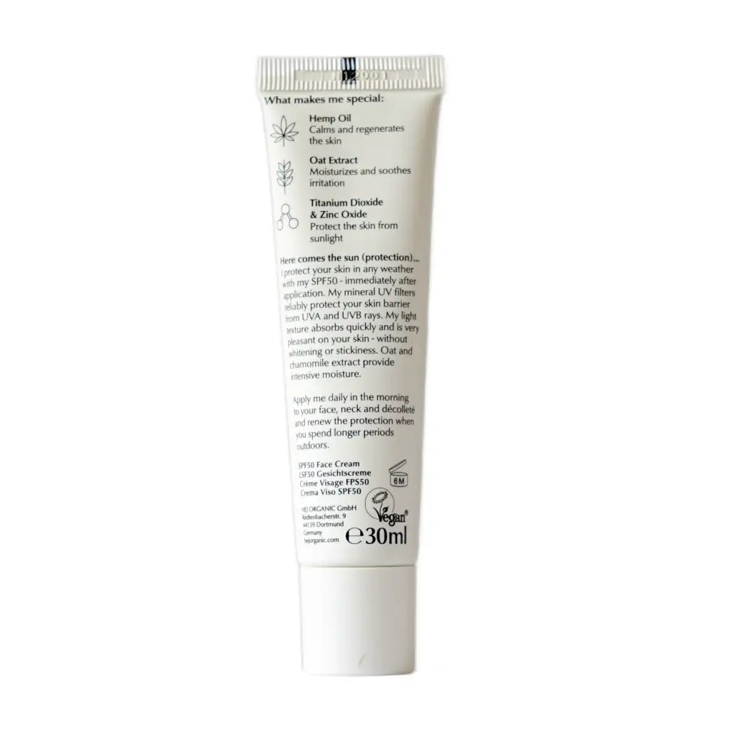 Sensitive Daily Sun Fluid LSF 50+ Tagescreme | 30 ml | hej Organic | V Welt