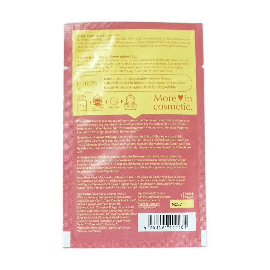 The Perfect Teint | Glow Gesichtsmaske | hej Organic | V Welt