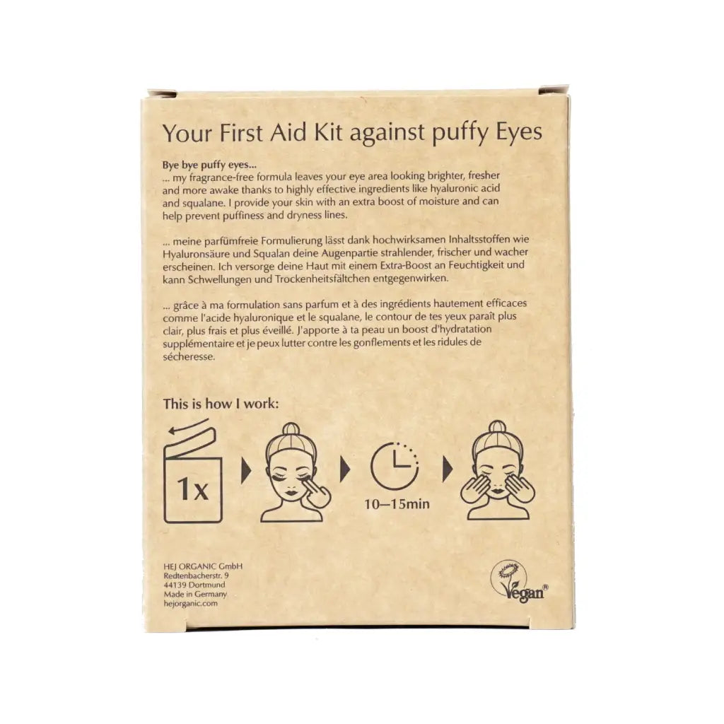 The Eye-mergency Kit | 4 x Sensitive Eye Patches | hej Organic | V Welt