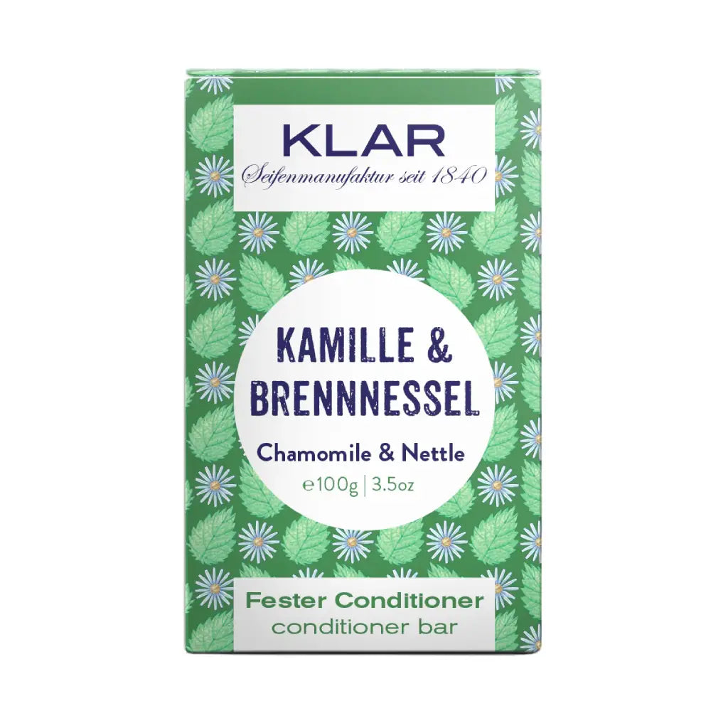 Kamille & Brennnessel Fester Spülung | 100 gr | Klar Seifen | V Welt