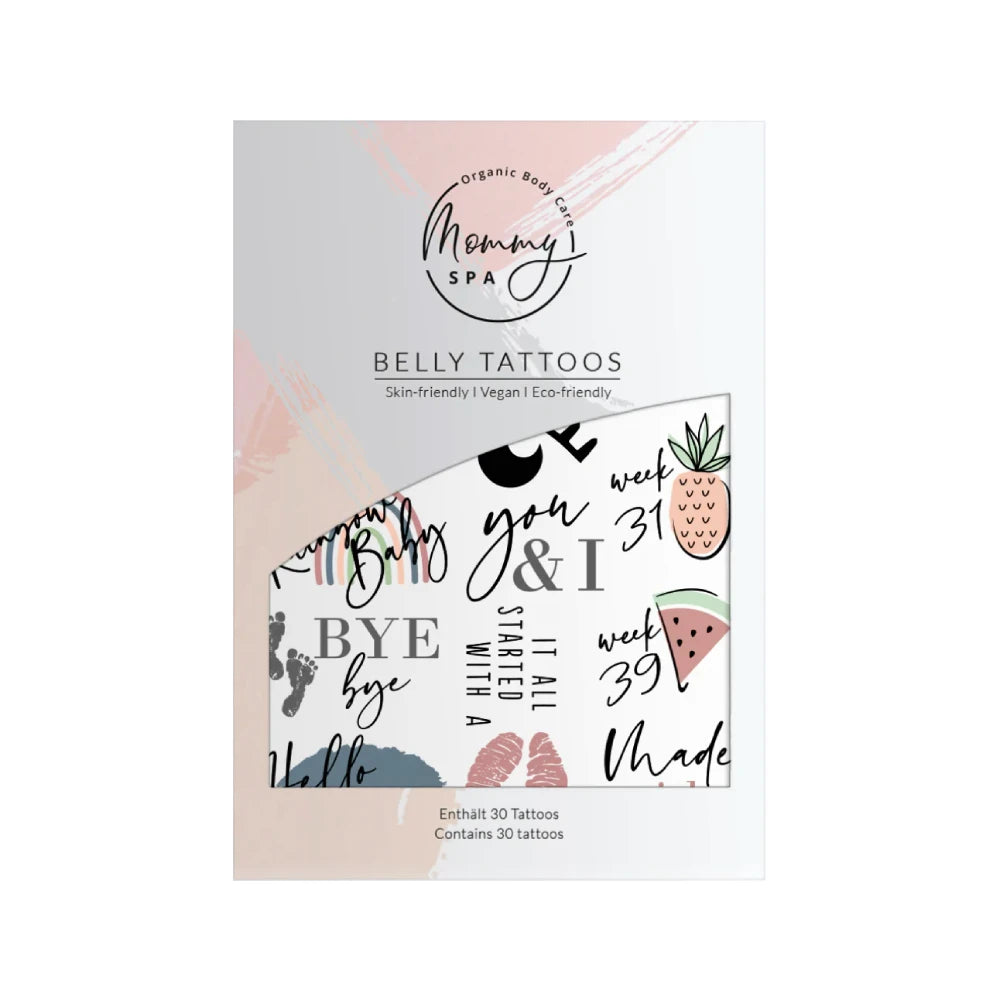 Coloured Belly Tattoos | Klebetattoos für den Babybauch | Mommy SPA | V WELT