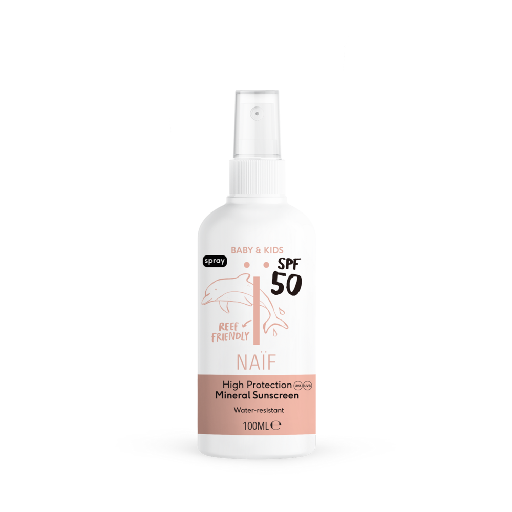Naïf | Sonnenschutzspray für Babys & Kinder SPF 50 | 100 ml | V Welt