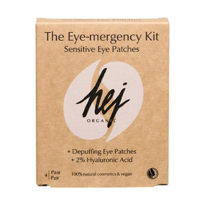 The Eye-mergency Kit | 4 x Sensitive Eye Patches | hej Organic | V Welt