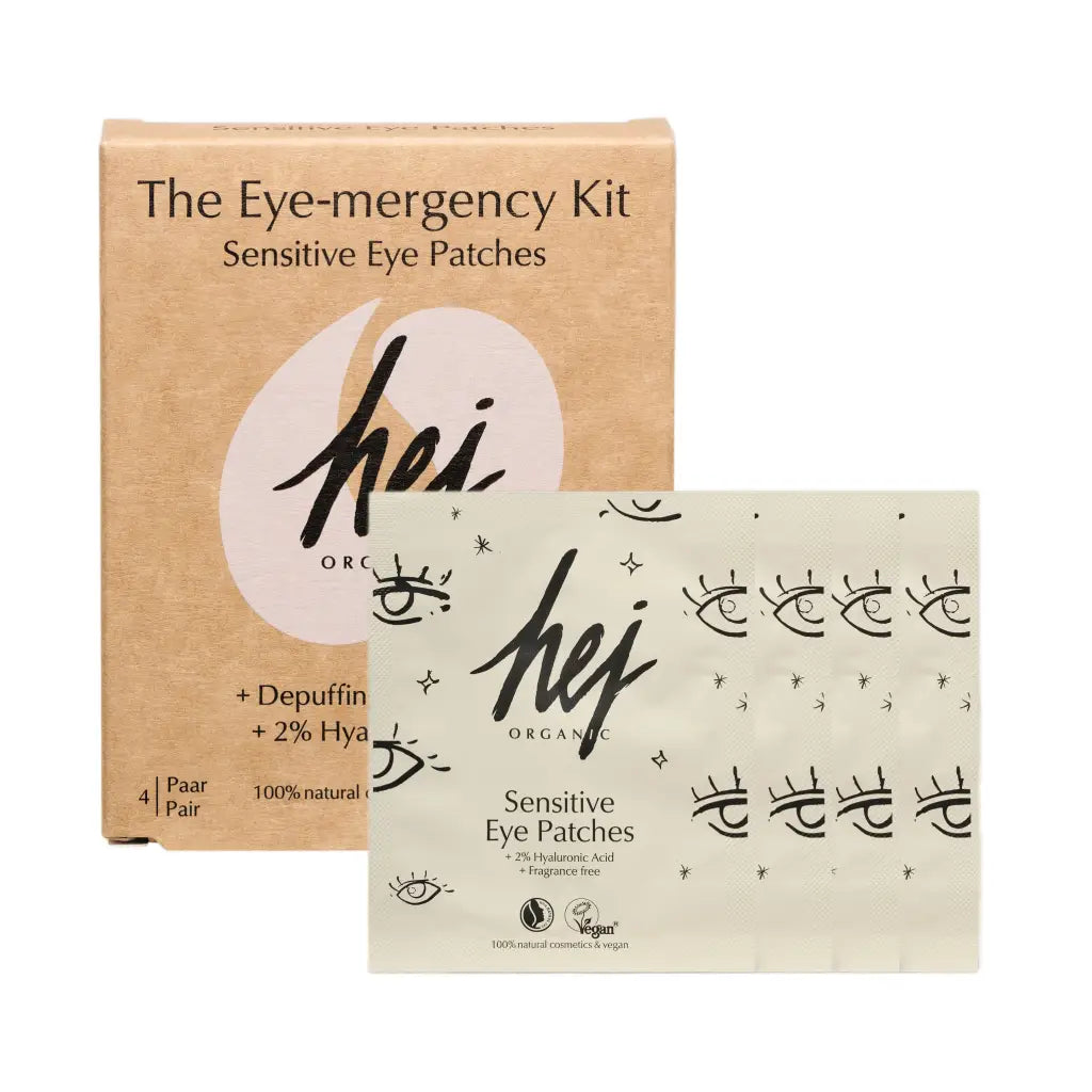The Eye-mergency Kit | 4 x Sensitive Eye Patches | hej Organic | V Welt