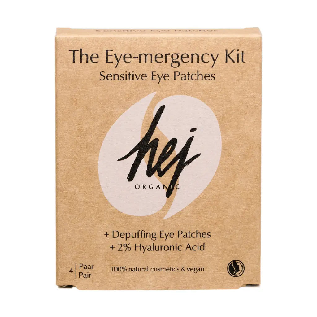 The Eye-mergency Kit | 4 x Sensitive Eye Patches | hej Organic | V Welt