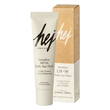 Sensitive Daily Sun Fluid LSF 50+ Tagescreme | 30 ml | hej Organic | V Welt