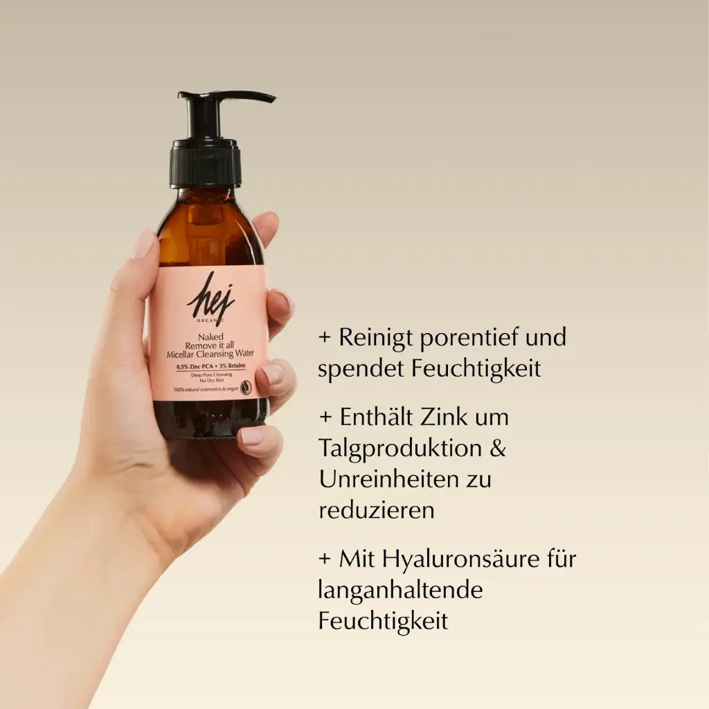 Naked Remove It All Micellar Cleansing Water | 150 ml | hej Organic | V Welt