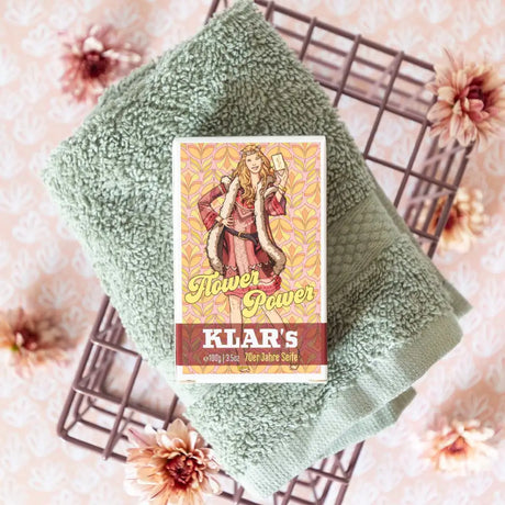 70er Retro Seife Flower Power | 100 gr | Klar Seifen | V Welt