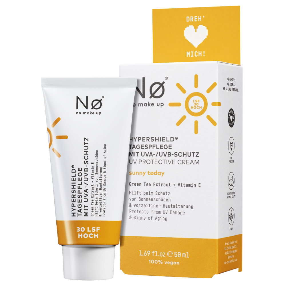 Ø Sunny Tøday | Hypershield® Tagespflege mit UVA-/UVB Schutz | Nø Cosmetics | V Welt