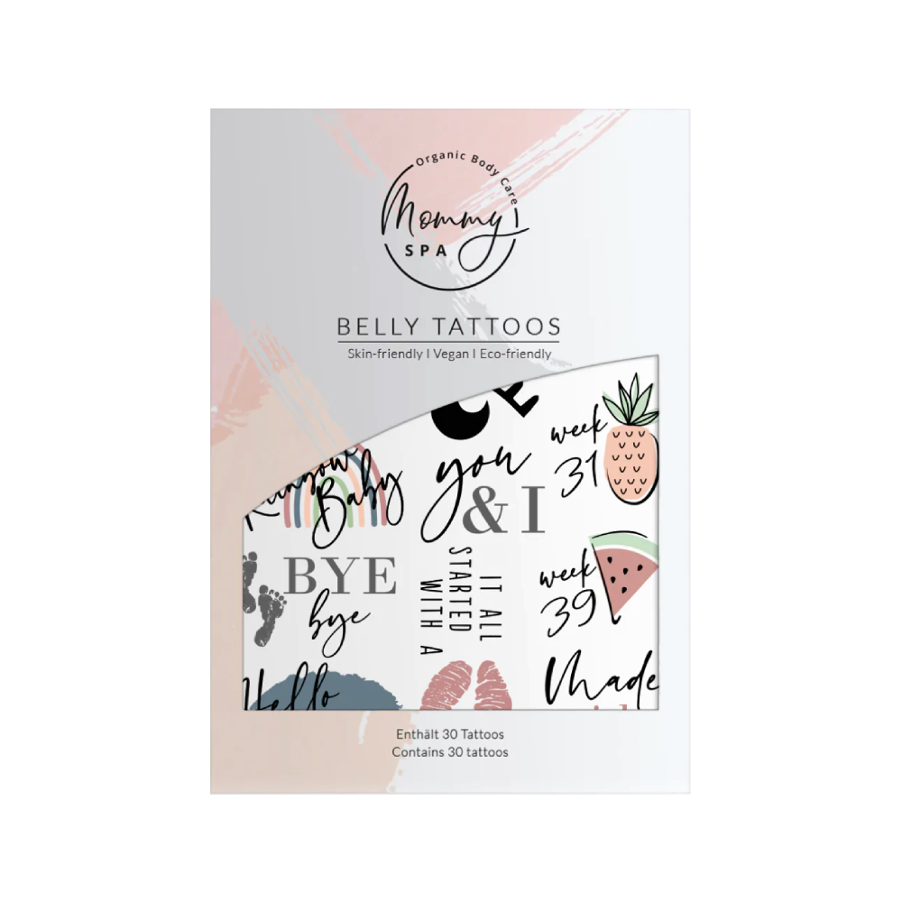 Coloured Belly Tattoos | Klebetattoos für den Babybauch | Mommy SPA | V WELT